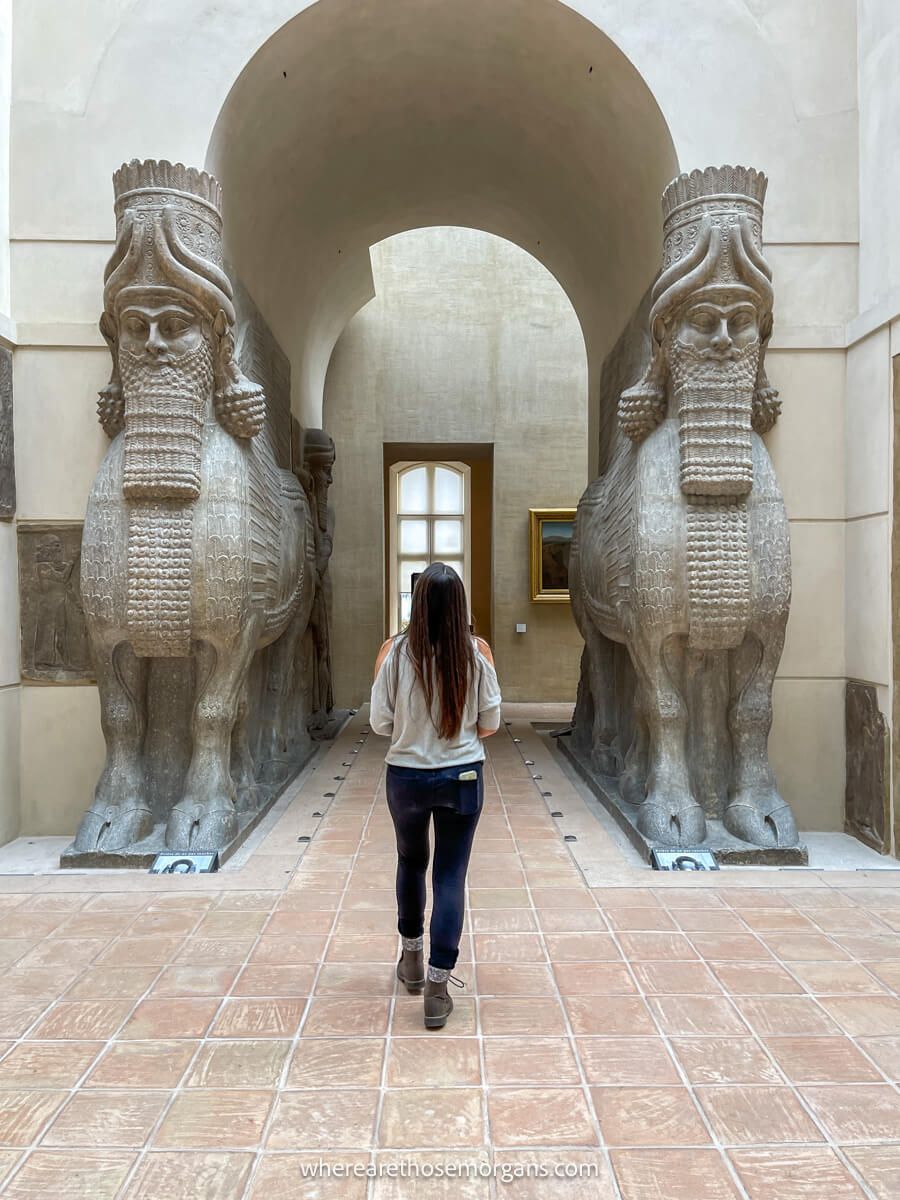 Person walking through the Palace of Sargon II