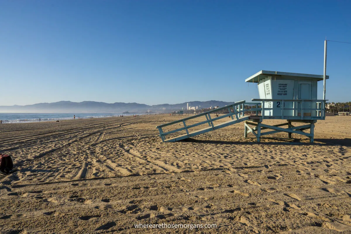 Iconic Venice Beach lifeguard tower