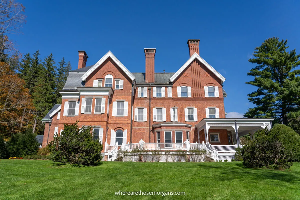 Exterior view of the stunning Marsh billings rockefeller house