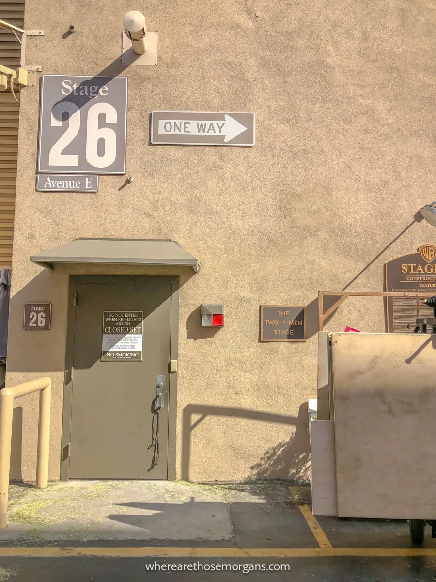 Outside view of Stage 26 on Avenue E at Warner Bros studios