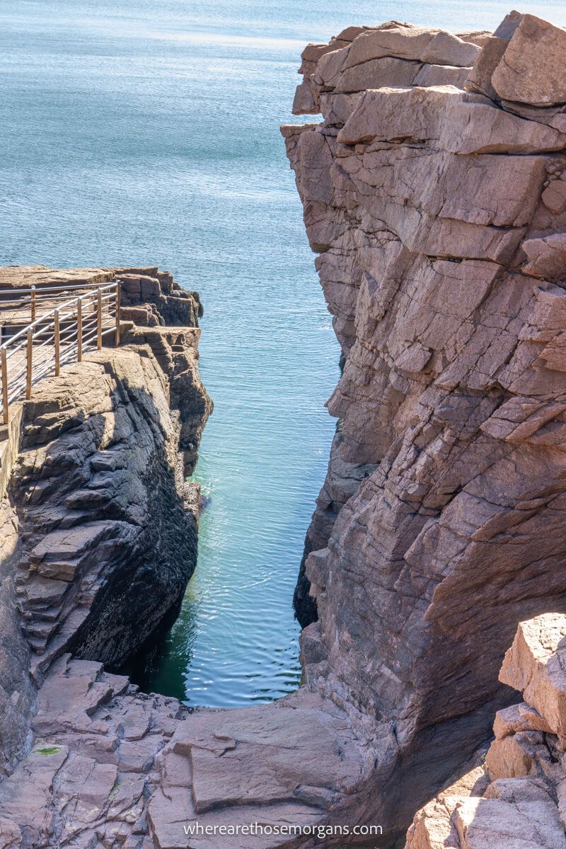 View of Thunder Holes with very still water