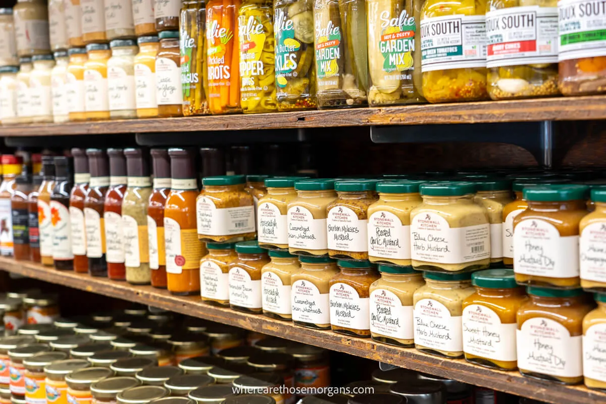 Local and homemade products for sale in a Vermont store