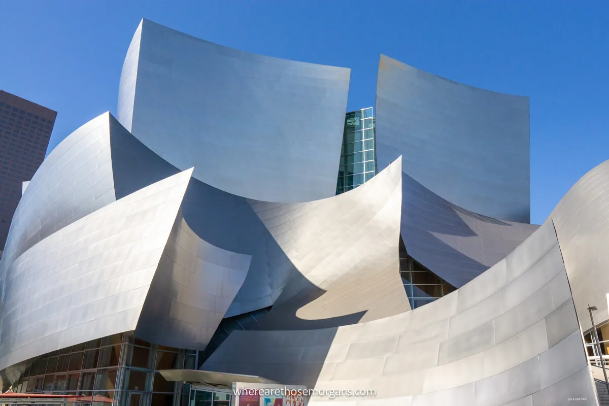 Exterior view of the unique Walt Disney Concert Hall