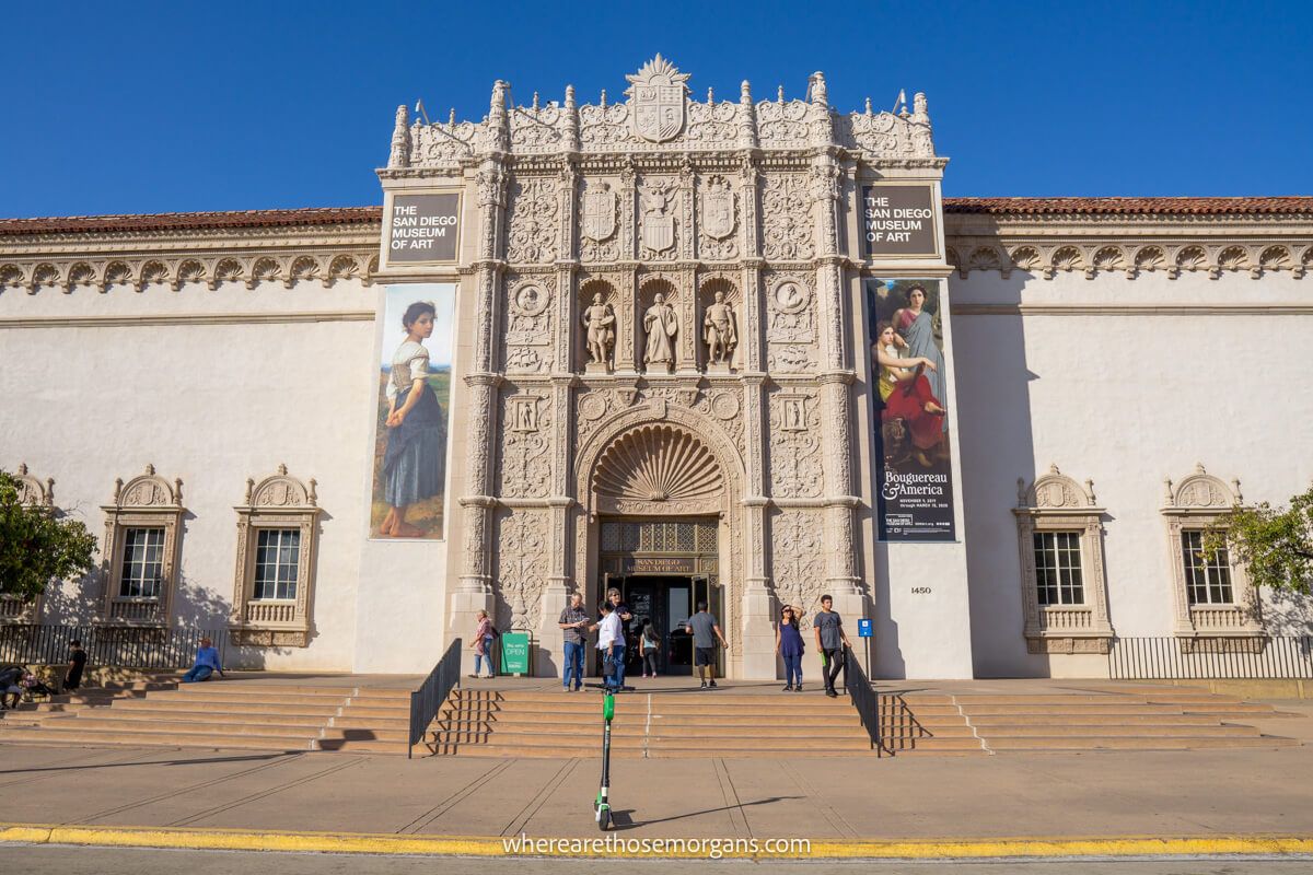 Exterior view of the San Diego Museum of Art in Balboa Park