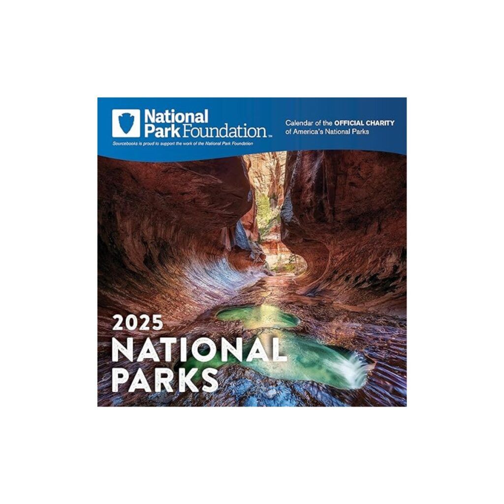 2025 national park wall calendar featuring Zion