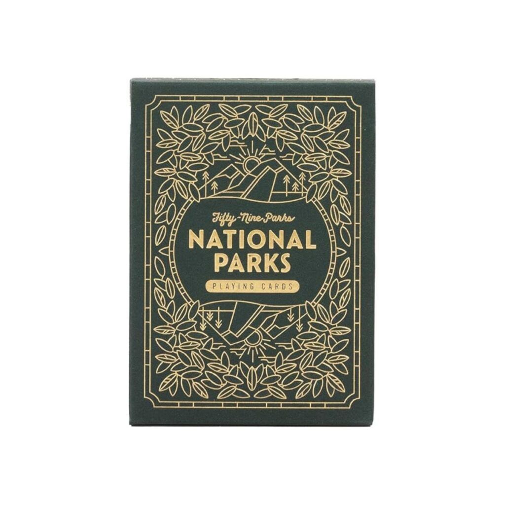 Playing cards decorated with America's national parks