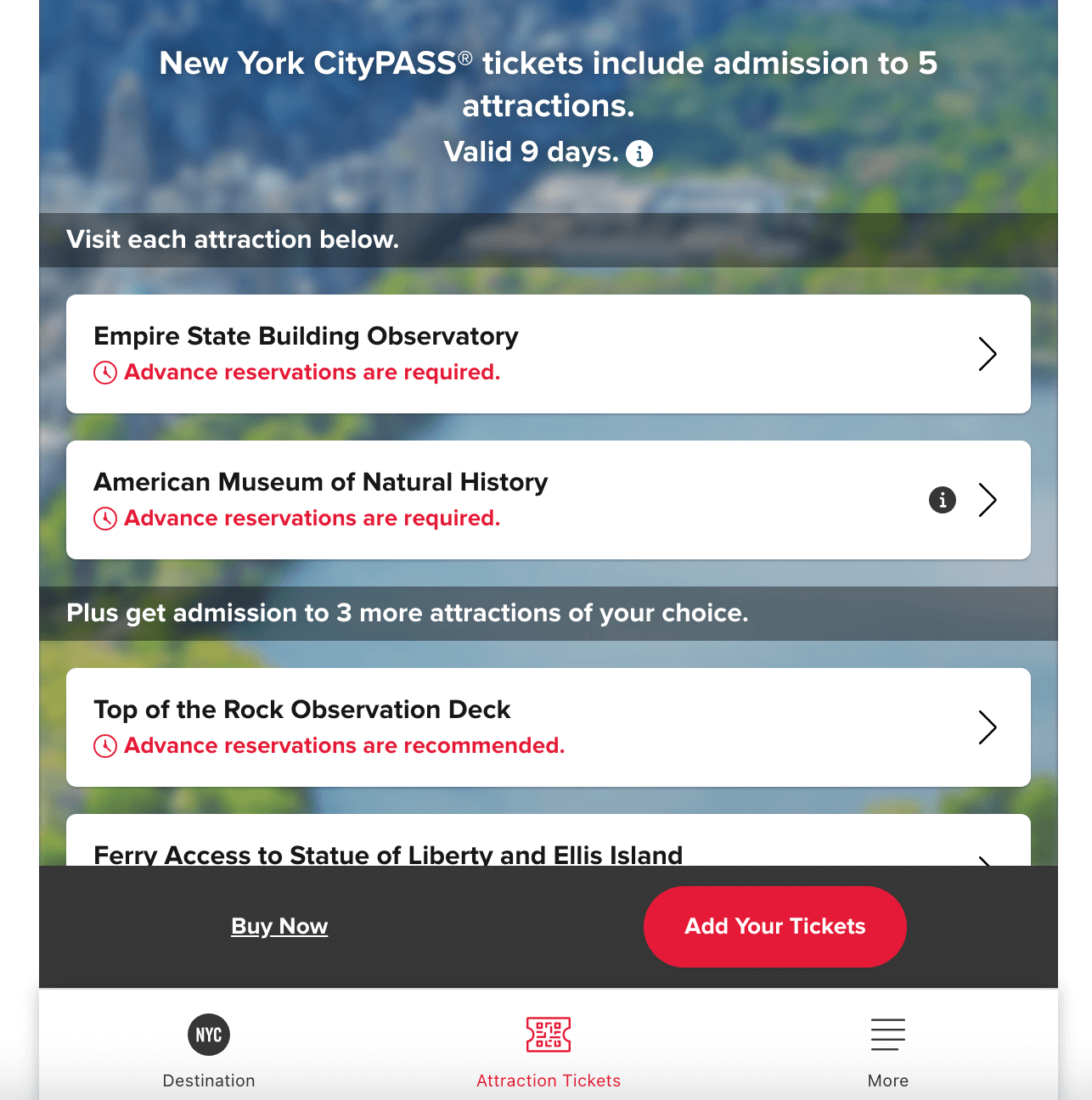 How to make New York CityPASS reservations