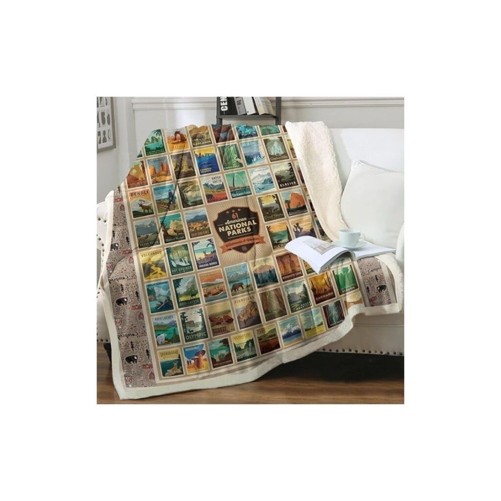 Sherpa blanket featuring the us national parks