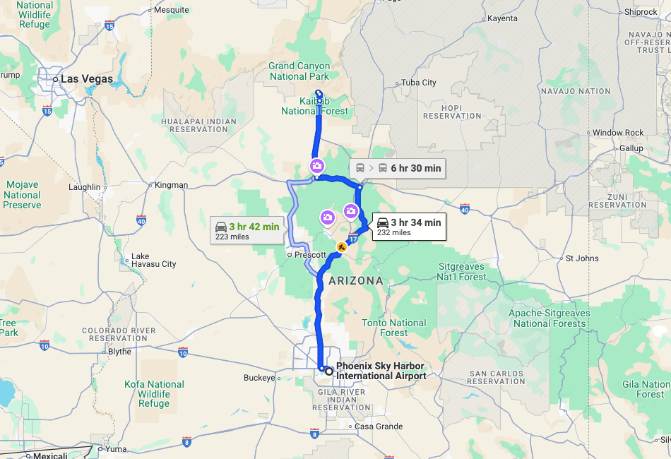 Phoenix To South Rim Drive – Road Trip Phoenix To Grand Canyon – JXCL